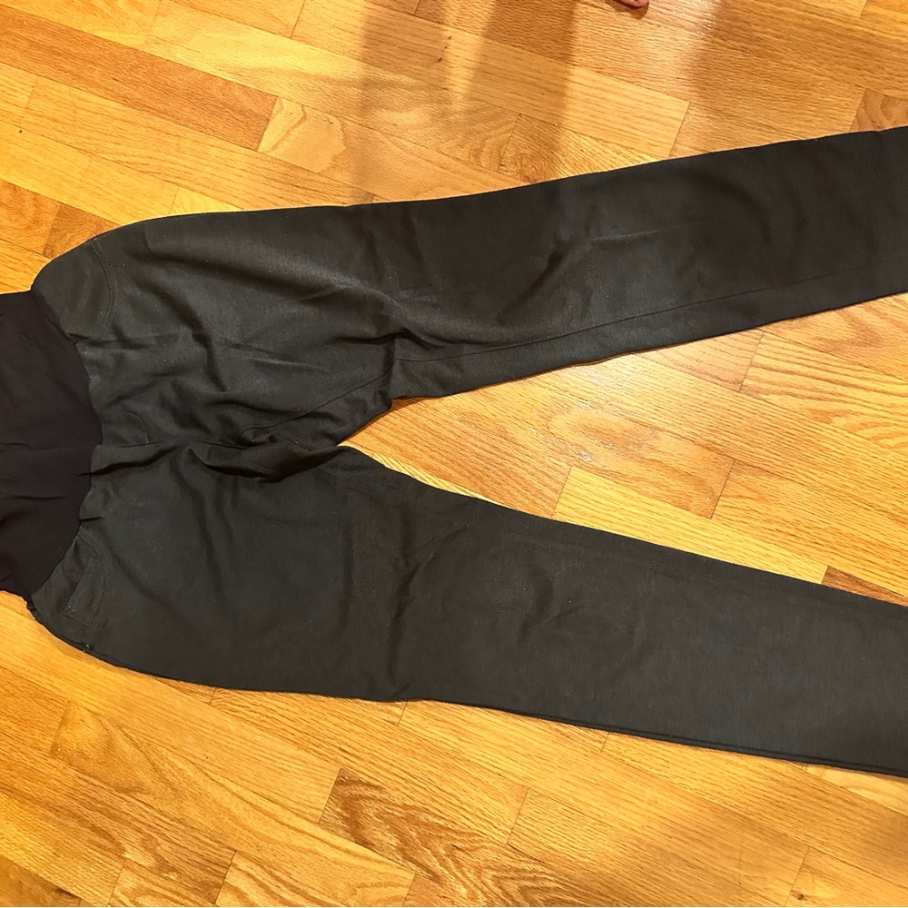 Motherhood Maternity Black Grey Work Pants